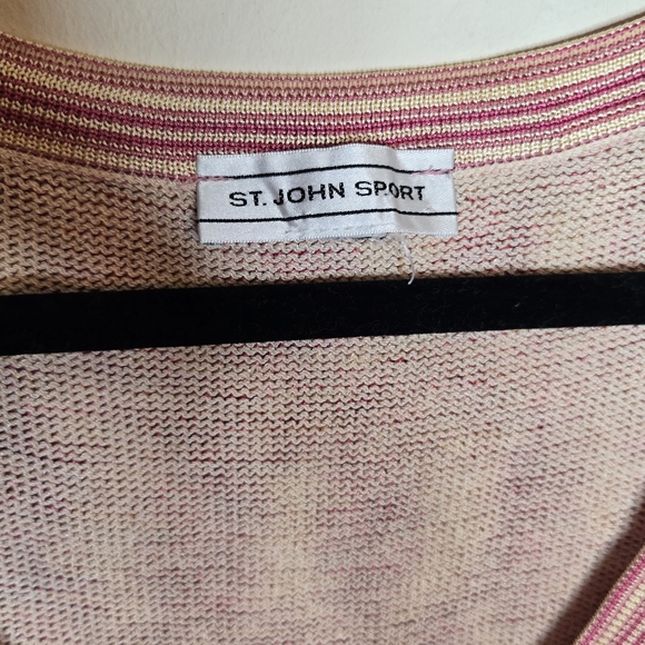 ST JOHN SPORT Marled Knot Sleeveless V-neck Dress - Picture 4 of 9